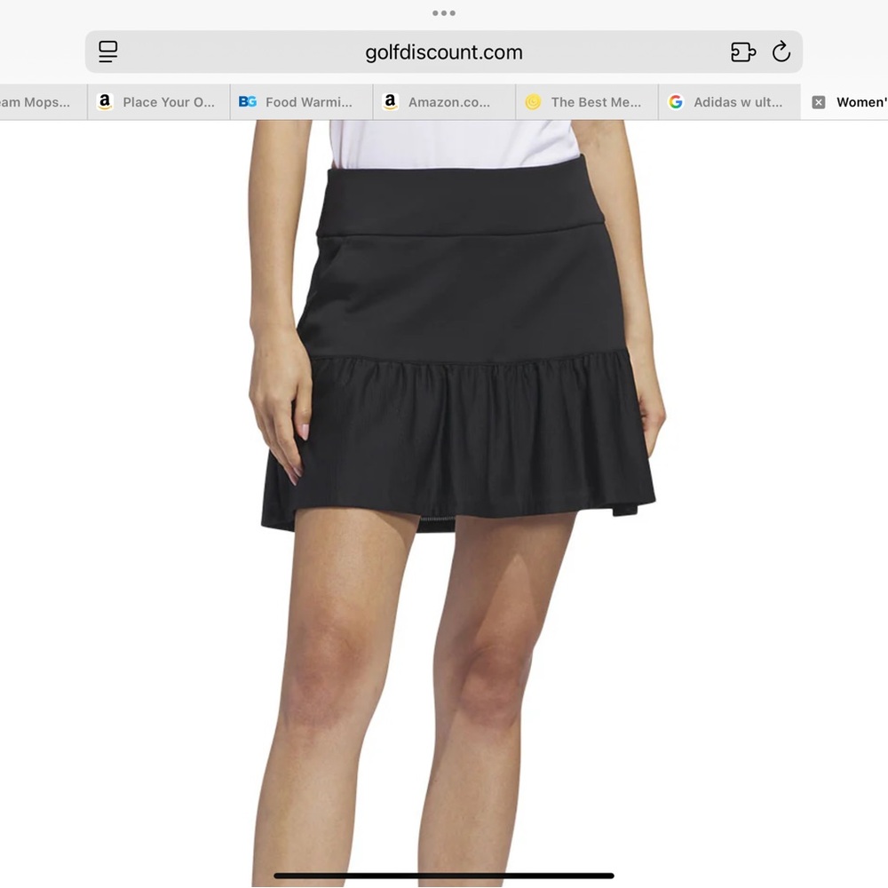 NWT ADIDAS WOMEN'S ULTIMATE365 14 INCH FRILL SKORT, Sz M